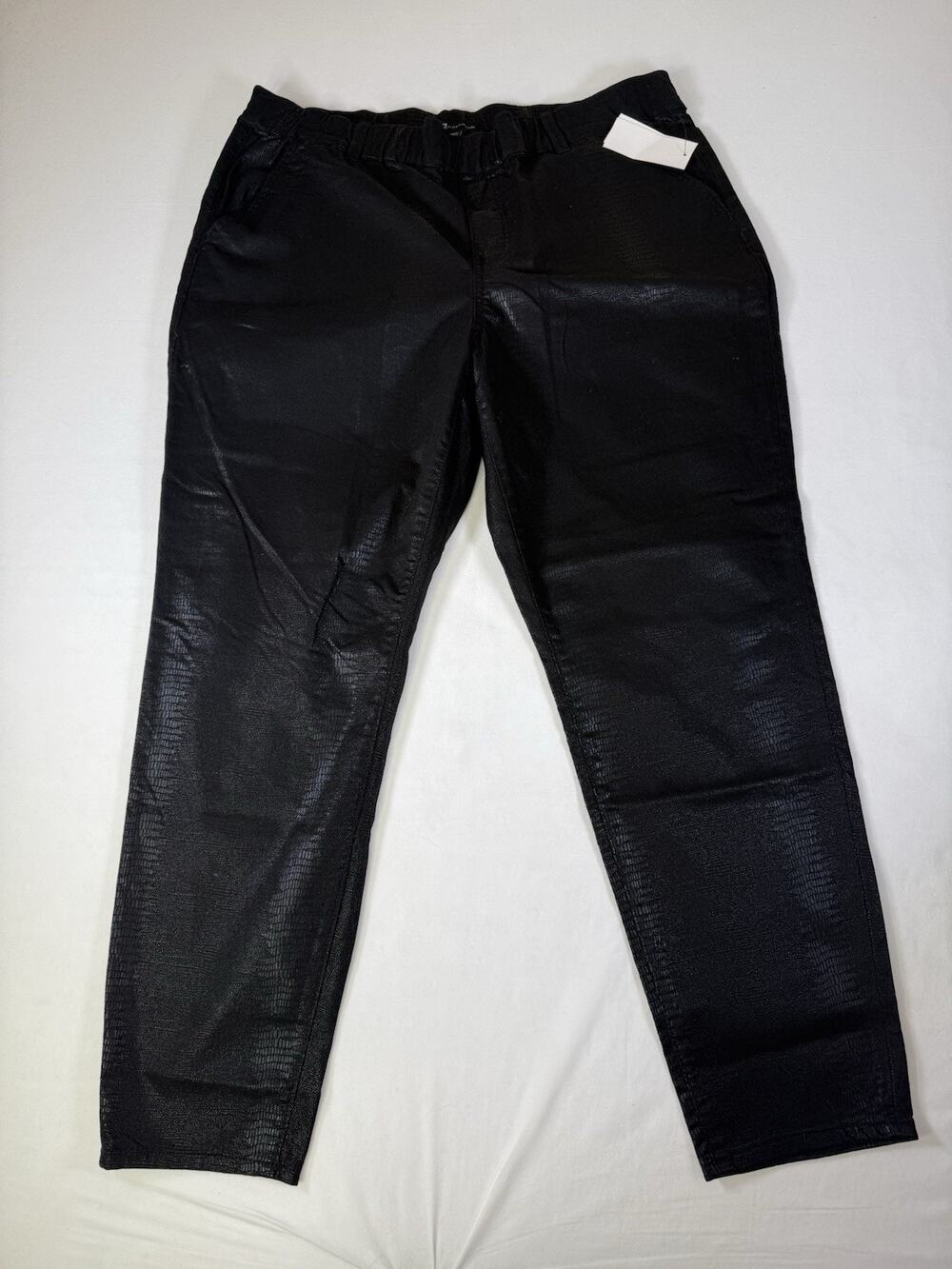 NWT Juicy by Juicy Couture Beverly Skinny Pants Black Snakeskin Size 18W